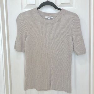 Madewell ribbed gray s/s sweater